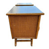 1950s Restored James Mont Styles Rattan & Woven Wicker Bedside Table, Pair