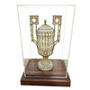 1950s Italian Beadwork Glass & Cut Crystal Vase Lamp Mounted in Case