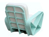 Restored 1940s Aqua Turquoise 5-Strand Square Pretzel Rattan Lounge Chairs - Pair Restored 1940s Aqua Turquoise 5-Strand Square Pretzel Rattan Lounge Chairs - Pair