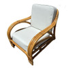 1950s Restored Mid-Century Rattan 3 Strand Transitional Lounge Chair 1950s Restored Mid-Century Rattan 3 Strand Transitional Lounge Chair