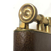 1950s "The Classic Lighter" Brass& Leather Jumbo Tabletop Lighter