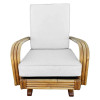 1950s Restored Mid-Century Triple Strand Rattan Springer Rocking Chair 1950s Restored Mid-Century Triple Strand Rattan Springer Rocking Chair