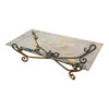 1960s Gold-Tone Gilded Wrought Iron Regency Cocktail Table W/ Glass Top 1960s Gold-Tone Gilded Wrought Iron Regency Cocktail Table W/ Glass Top