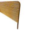 1950s Restored Wide Mid -Century King Size Stacked Rattan Headboard 1950s Restored Wide Mid -Century King Size Stacked Rattan Headboard