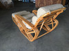 Restored 1940s Rattan 2 Piece Square Pretzel 4-Strand Chaise Lounge Restored 1940s Rattan 2 Piece Square Pretzel 4-Strand Chaise Lounge