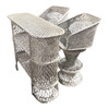 1960s Mid Century Spun Fiberglass Barstool and Bar Set Attributed to Woodard - Set of 3 1960s Mid Century Spun Fiberglass Barstool and Bar Set Attributed to Woodard - Set of 3