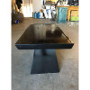 1950s Mid-Century Geometric Sculptural Black Lacquer Coffee Table