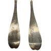 Set of 2 J D & S M Knowles Co Sterling Silver Serving Spoons Aeolian Pattern, 1882