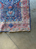 Persian Hand Knotted All-Over Vase Floral Blue/Red Silk Rug