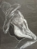 28" x 36" Abstract Smoke Women White Pastel on Black Paper 28" x 36" Abstract Smoke Women White Pastel on Black Paper