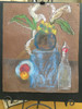 28 x 36 Colorful Floral Arrangement in Vase Pastel on Paper 28 x 36 Colorful Floral Arrangement in Vase Pastel on Paper