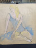 22" x 35" Blond Women Pastel on Brown Paper 22" x 35" Blond Women Pastel on Brown Paper
