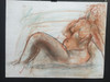 22" x 35" Nude Female Readhead Pastel on Black Paper 22" x 35" Nude Female Readhead Pastel on Black Paper