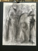22" x 35" Abstract Men in Hats Charcoal on Paper 22" x 35" Abstract Men in Hats Charcoal on Paper