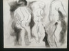 22" x 35" 3 Nude Women Drawing on Paper 22" x 35" 3 Nude Women Drawing on Paper