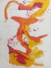 22" x 35" Abstract Lava Yellow and Orange  Watercolor on Paper 22" x 35" Abstract Lava Yellow and Orange  Watercolor on Paper