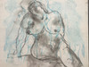 20" x 30" Plus Size Nude Portrait Drawling on Paper 20" x 30" Plus Size Nude Portrait Drawling on Paper