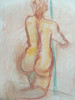 20" x 30" Nude Women in Yellow Watercolor on Paper