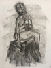 17" x 23" Gazing Nude Women Charcoal on Paper 17" x 23" Gazing Nude Women Charcoal on Paper