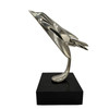 1980s Modernist Lockheed F-117 Nighthawk Chrome Sculpture W/ Black Granite Base 1980s Modernist Lockheed F-117 Nighthawk Chrome Sculpture W/ Black Granite Base