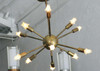 Mid-Century Modernist Brass Sputnik Chandelier