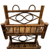 1900 Aesthetic Movement Tortiose Tiger Bamboo Rattan Two Tiered Wall Shelf