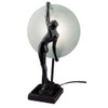 1970s Frankart Style Nude Nymph Silhouette Moon Black Spelter Table Lamp by Cessprilla 1970s Frankart Style Nude Nymph Silhouette Moon Black Spelter Table Lamp by Cessprilla