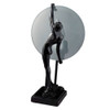 1970s Frankart Style Nude Nymph Silhouette Moon Black Spelter Table Lamp by Cessprilla 1970s Frankart Style Nude Nymph Silhouette Moon Black Spelter Table Lamp by Cessprilla
