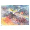 1980s Impressionist Sunset in the Sky Oil on Canvas Cloudscape Painting