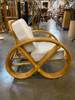 Restored 1950s Child Size 3-Strand Round Full Pretzel Rattan Sofa & Lounge Chair Restored 1950s Child Size 3-Strand Round Full Pretzel Rattan Sofa & Lounge Chair