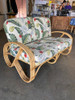 Restored 1950s 4-Strand 3/4 Pretzel Rattan Settee, Lounge Chair Livingroom Set