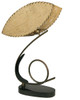 Free-Form Black Lacquer and Brass Coiled Cobra Table Lamp