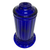Vianne Art Deco Ripped Cylinder Cobalt Art Glass Light Up Lamp Base Vianne Art Deco Ripped Cylinder Cobalt Art Glass Light Up Lamp Base