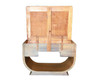 French Art Deco Two-Tone Birds Eye Maple Vanity w/ Mirror