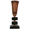 1940s Copper Stacked Base Torchiere Table Lamp 1940s Copper Stacked Base Torchiere Table Lamp