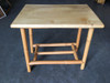 1950s Restored Vintage "The Duke" Rattan Side Bourbon Table With Oak Top 1950s Restored Vintage "The Duke" Rattan Side Bourbon Table With Oak Top
