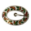 Sterling Enamelware Belt Buckle Brooch, circa 1904