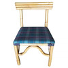 Restored Midcentury Rattan Dining Side Chair with Three-Strand Back, Set of 4