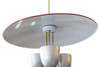 1953 Enameled Pendant Chandelier by Moe Lighting with 3 arms for Dining Room
