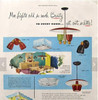 1953 Enameled Pendant Chandelier by Moe Lighting with 3 arms for Dining Room
