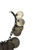 WWII era Canadian, English & Australian Solid Silver Coin Charm Bracelet