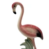 Mid-century Matching Pink Flamingo Ceramic Tabletop Vase Set By Brad Keeler