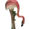 Mid-century Matching Pink Flamingo Ceramic Tabletop Vase Set By Brad Keeler