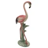 Mid-century Matching Pink Flamingo Ceramic Tabletop Vase Set By Brad Keeler