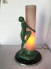 Re-Edition Nude Frankart F612 Lamp with Crackle Glass Shade