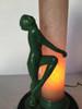 Re-Edition Nude Frankart F612 Lamp with Crackle Glass Shade