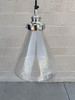 Industrial Aluminum Brushed Clear Glass Ceiling Pendant Light