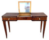 French Art Deco Flip Top Madagascar Rosewood & Brass Dressing Table Vanity