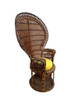 Restored Large Nude Natural Woven Wicker "Cobra" Lounge Throne Chair