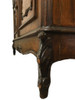 Louis XVI Solid Oak Dressing Vanity Table with Mirror and Marble Top